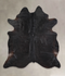 Solid Black X-Large Brazilian Cowhide Rug 7'2