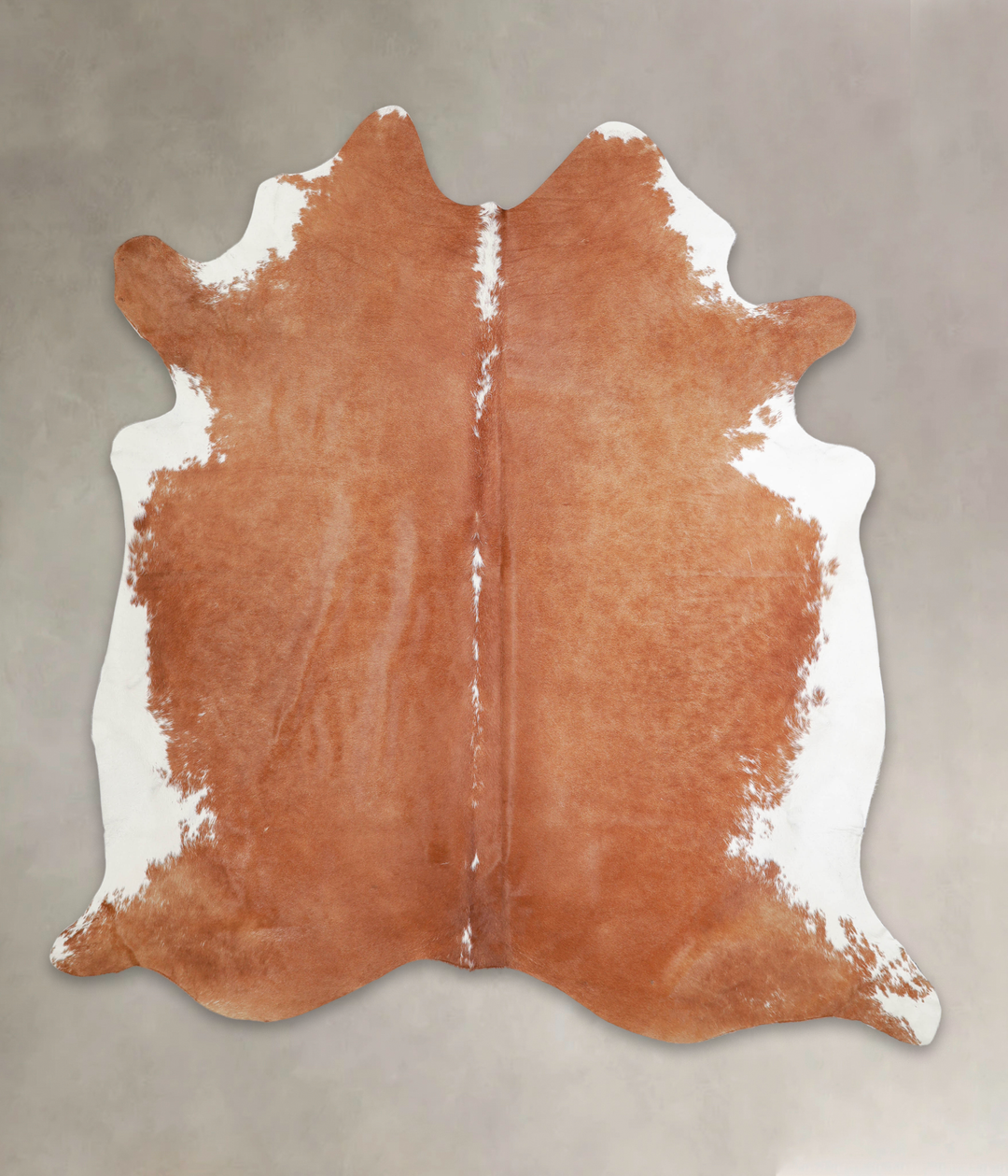 Brown and White Regular XX-Large Brazilian Cowhide Rug 7'5"H x 6'11"W