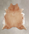 Beige XX-Large Brazilian Cowhide Rug 7'4
