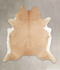 Beige XX-Large Brazilian Cowhide Rug 7'10