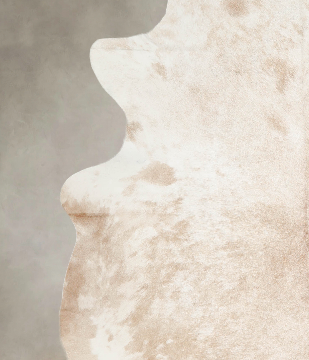 Beige and White XX-Large Brazilian Cowhide Rug 7'4"H x 7'0"W #A23302 b
