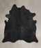 Solid Black XX-Large Brazilian Cowhide Rug 7'6