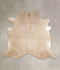 Beige XX-Large Brazilian Cowhide Rug 6'11
