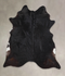 Solid Black XX-Large Brazilian Cowhide Rug 7'6
