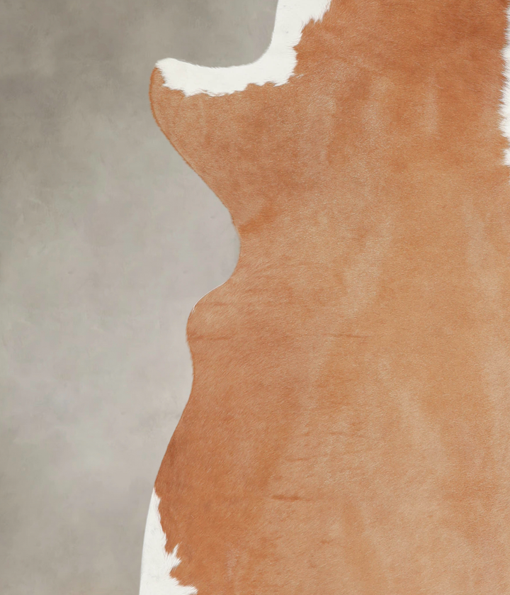 Beige and White XX-Large Brazilian Cowhide Rug 7'9"H x 7'2"W #A24102 by Hudson Hides