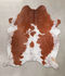 Brown and White X-Large Brazilian Cowhide Rug 7'2