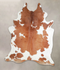 Brown and White X-Large Brazilian Cowhide Rug 7'10