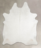 Solid White XX-Large Brazilian Cowhide Rug 8'4