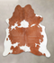 Brown and White X-Large Brazilian Cowhide Rug 6'11