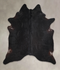 Solid Black XX-Large Brazilian Cowhide Rug 8'0