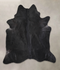 Solid Black XX-Large Brazilian Cowhide Rug 7'10