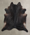 Solid Black XX-Large Brazilian Cowhide Rug 8'2