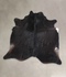Solid Black XX-Large Brazilian Cowhide Rug 6'10