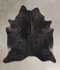 Solid Black XX-Large Brazilian Cowhide Rug 7'7
