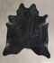 Solid Black XX-Large Brazilian Cowhide Rug 7'11