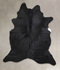 Solid Black XX-Large Brazilian Cowhide Rug 7'11