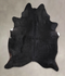 Solid Black X-Large Brazilian Cowhide Rug 7'9