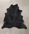 Solid Black X-Large Brazilian Cowhide Rug 6'11