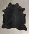 Solid Black X-Large Brazilian Cowhide Rug 7'0
