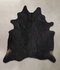 Solid Black XX-Large Brazilian Cowhide Rug 7'10
