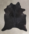 Solid Black X-Large Brazilian Cowhide Rug 7'1