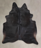 Solid Black X-Large Brazilian Cowhide Rug 7'0