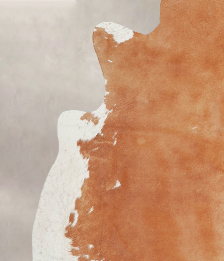 Beige and White X-Large Brazilian Cowhide Rug 6'8"H x 6'5"W #A25095 by Hudson Hides