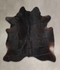 Solid Black X-Large Brazilian Cowhide Rug 6'11