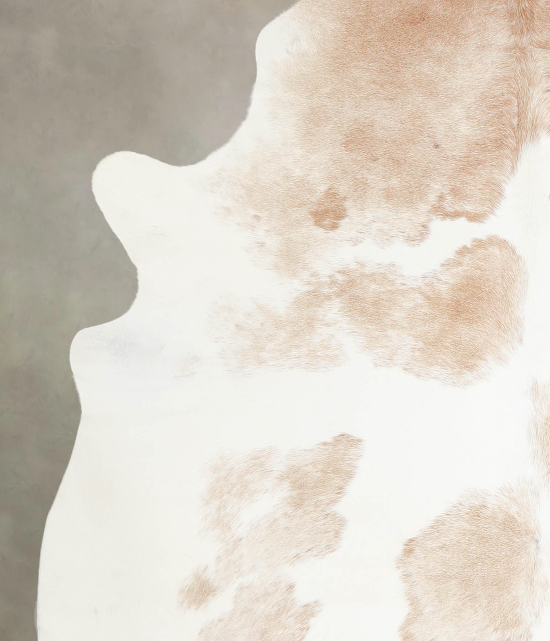 Beige and White X-Large Brazilian Cowhide Rug 7'1"H x 6'3"W #A25172 by