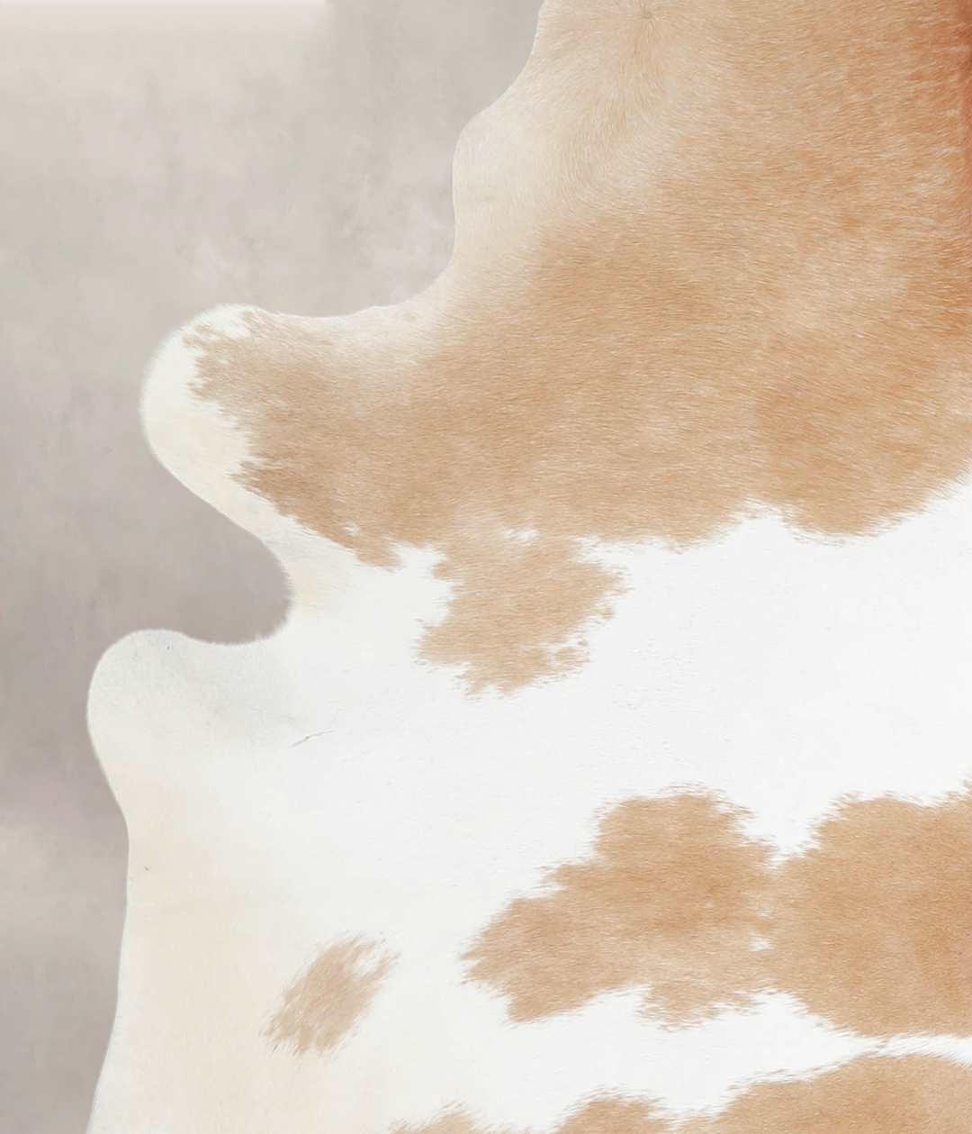 Beige and White X-Large Brazilian Cowhide Rug 7'0"H x 5'10"W #A25311 b