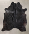 Solid Black XX-Large Brazilian Cowhide Rug 7'10