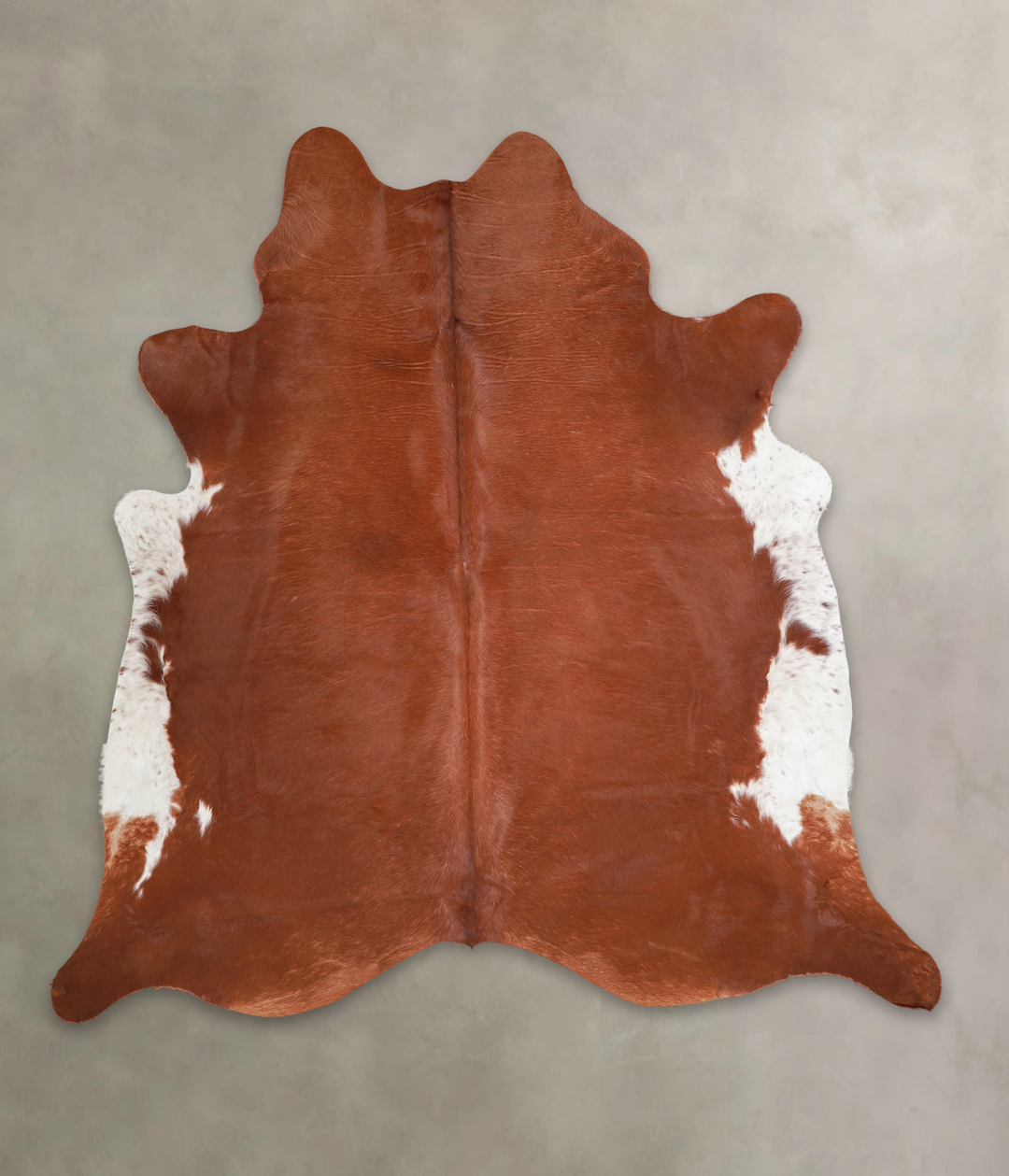 Brown and White Regular XX-Large Brazilian Cowhide Rug 7'2"H x 7'0"W #