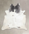 Grey With White XX-Large Brazilian Cowhide Rug 7'11