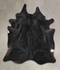 Solid Black XX-Large Brazilian Cowhide Rug 8'2