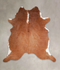 Brown and White Regular XX-Large Brazilian Cowhide Rug 7'5