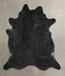 Solid Black XX-Large Brazilian Cowhide Rug 7'11