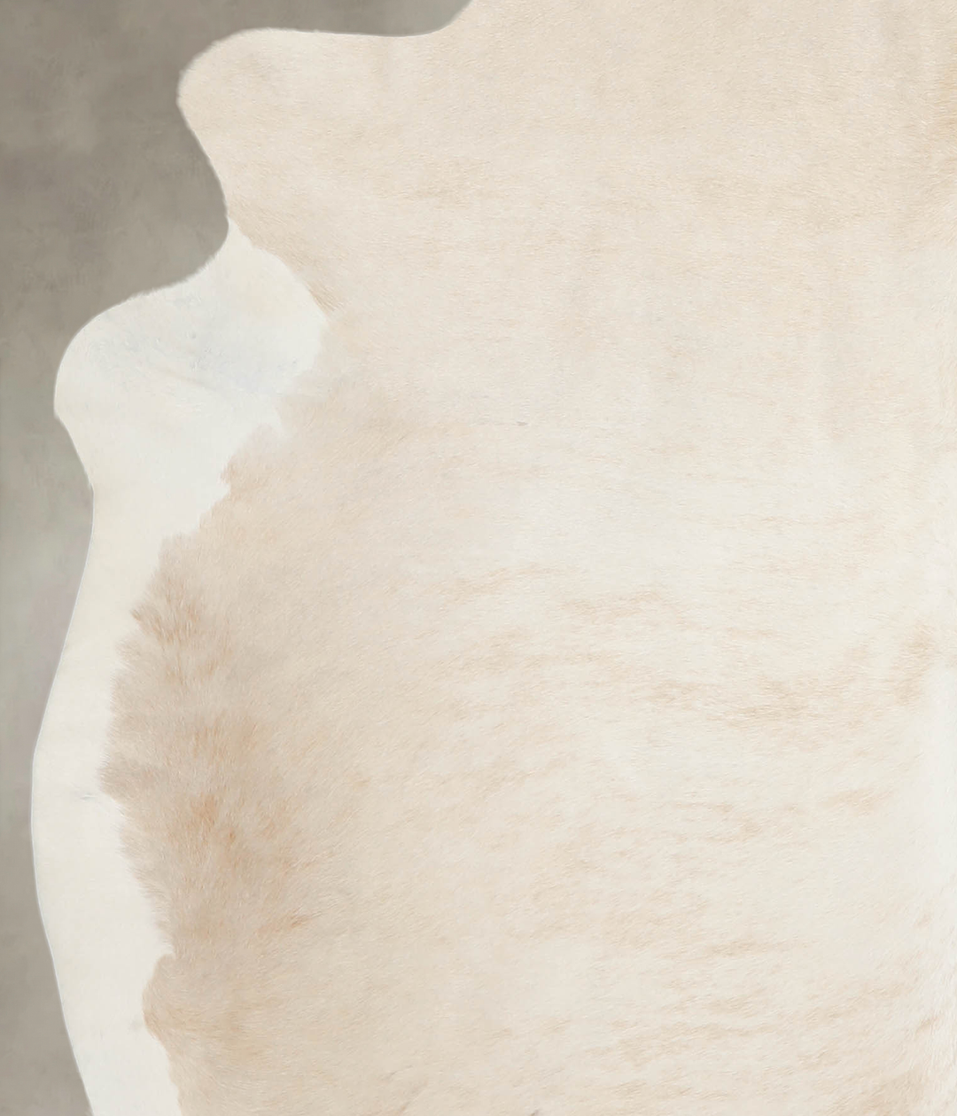Beige and White Large Brazilian Cowhide Rug 6'4"H x 6'2"W #A26056 by H