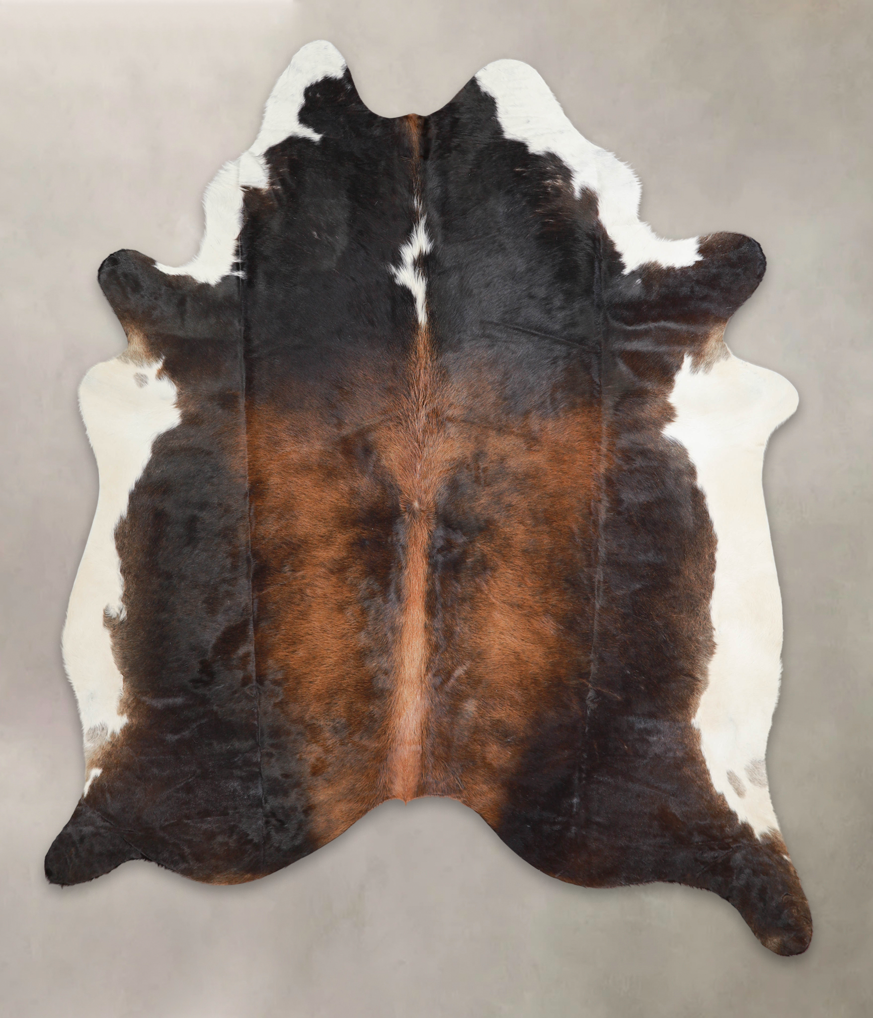 Chocolate and White Cowhide Rug #A28931