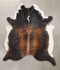 Chocolate and White XX-Large Brazilian Cowhide Rug 8'1