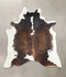Chocolate and White X-Large Brazilian Cowhide Rug 7'0