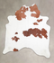 Brown and White XX-Large Brazilian Cowhide Rug 7'7