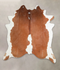 Brown and White XX-Large Brazilian Cowhide Rug 8'1