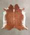 Brown and White Regular X-Large Brazilian Cowhide Rug 6'11