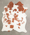Brown and White Large Brazilian Cowhide Rug 5'11