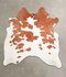 Brown and White Large Brazilian Cowhide Rug 6'4