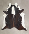 Black and White X-Large Brazilian Cowhide Rug 7'4