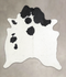 Black and White Large Brazilian Cowhide Rug 6'6