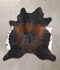 Chocolate and White X-Large Brazilian Cowhide Rug 6'10