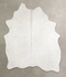 Solid White Large Brazilian Cowhide Rug 6'4