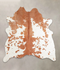 Brown and White X-Large Brazilian Cowhide Rug 6'8